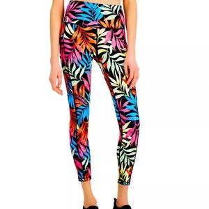Ideology Women's Fern Side-Pocket 7/8 Leggings in Fern Black